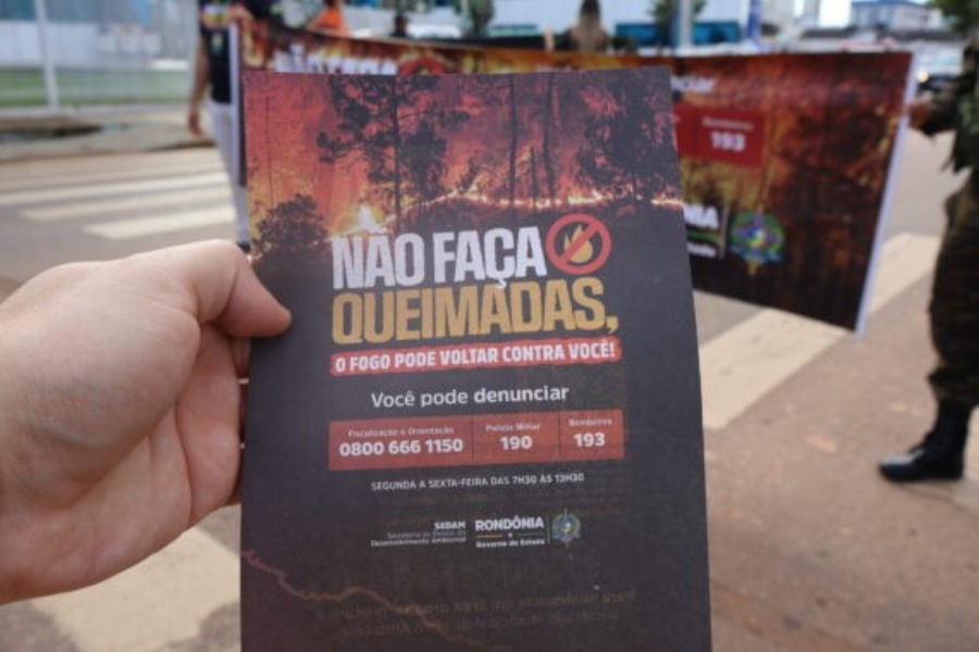 Ação de conscientização ambiental marca o inicio da campanha contra as queimadas, em Porto Velho