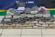 PM intercepta suspeito com 57 kg de maconha durante abordagem em suspeito de assalto de R$ 100 mil