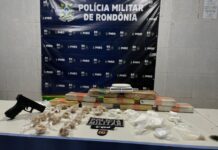 PM apreende 10 kg de drogas escondidos em balde enterrado na zona leste