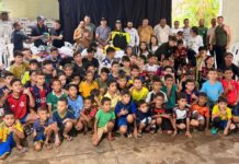 Deputado Laerte Gomes reforça apoio ao esporte com entrega de materiais em Urupá