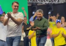 Ao lado de Flávio Bolsonaro, senador Marcos Rogério lança pré-candidatura ao governo