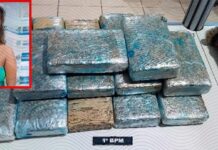 Jovem é presa com 16 kg de maconha na bagagem